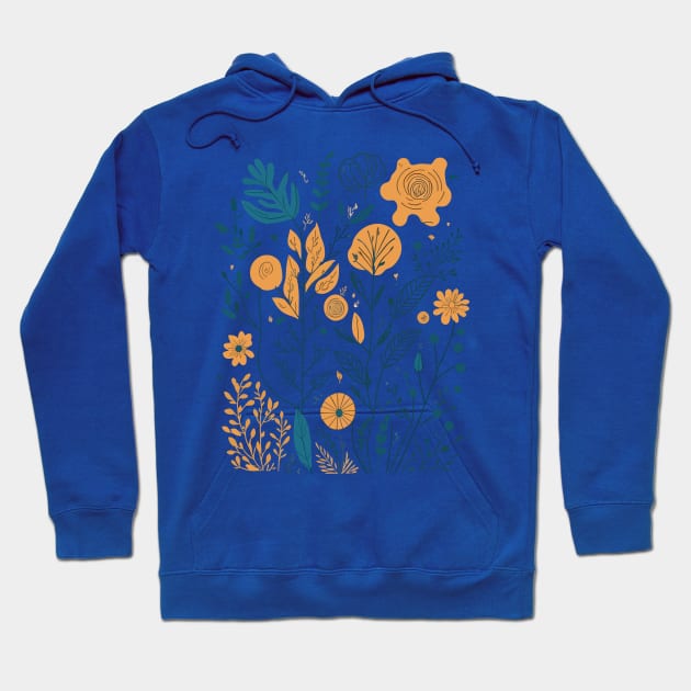 Bohemian Style Floral Shapes Hoodie by ElMass